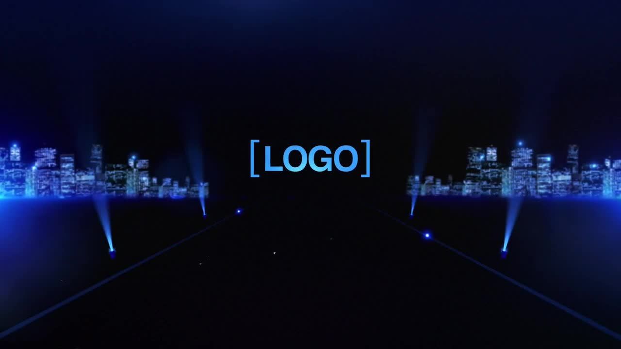 闪耀光芒的城市徽标显示素材库精选AE模板