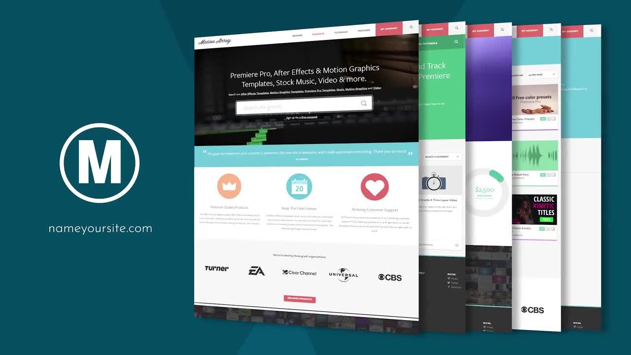 精彩的网站简报简介Pr模板