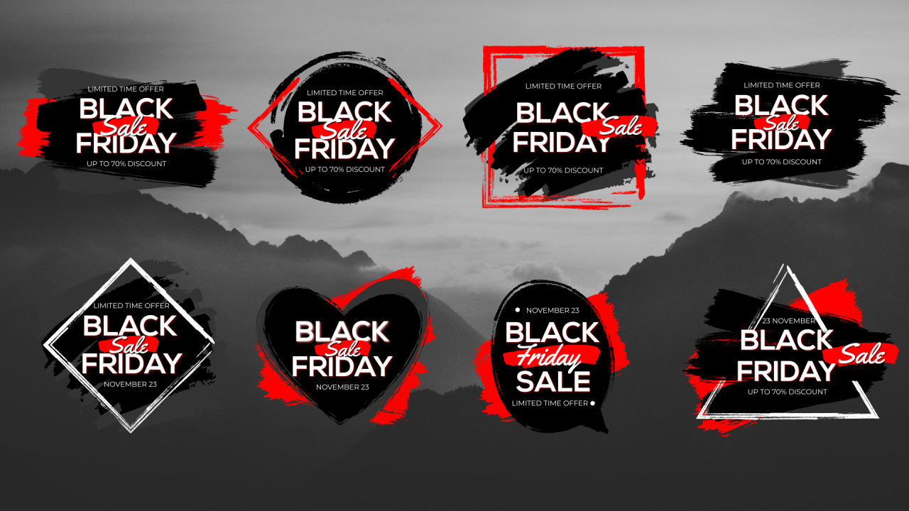 8个现代时尚促销全屏艺术标题动画素材库推荐PR模板