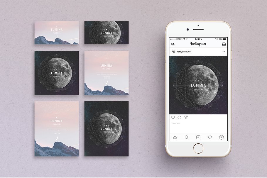 极力推荐：社交媒体配图插图设计模板素材库精选[1.23GB] LUMINA Social Media BUNDLE插图(1)