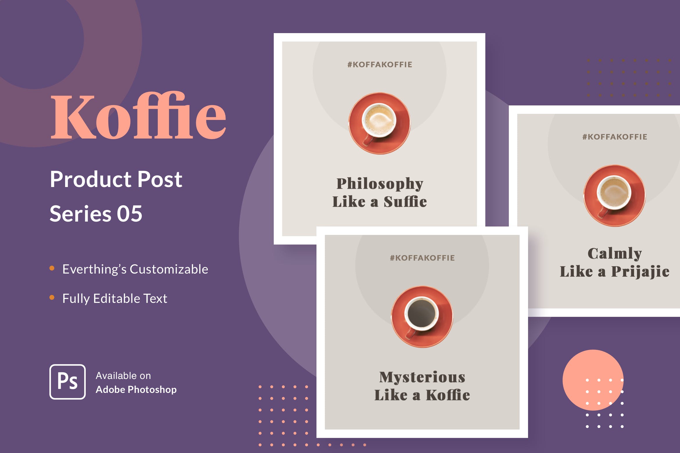 高端咖啡品牌广告设计PSD模板v05 Koffie Product – Series 05插图