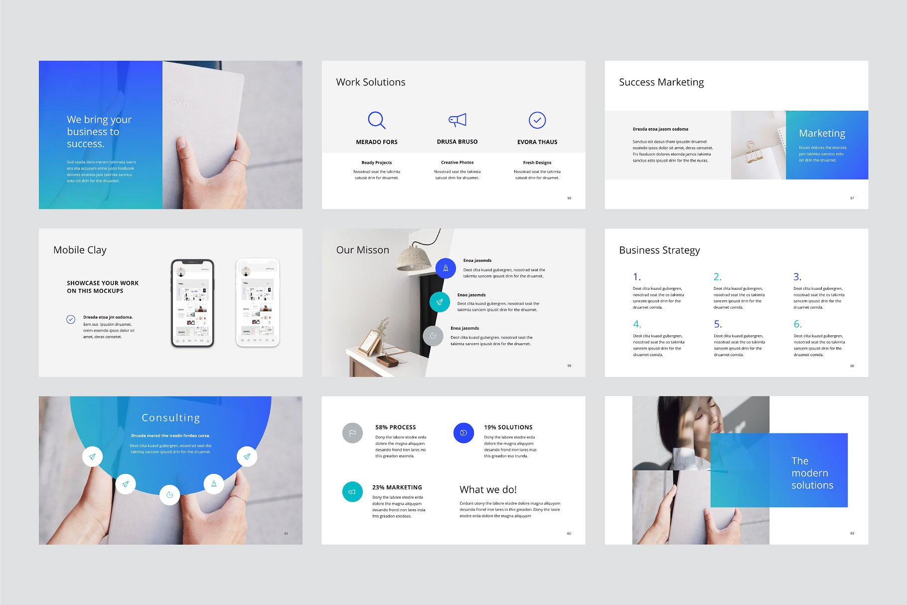 互联网企业品牌路演PPT幻灯片模板 ARONA – Powerpoint Template + Bonus插图(7)