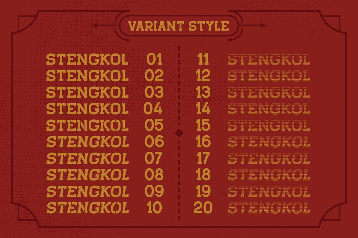 Stengkol Font Family + Illustration插图4