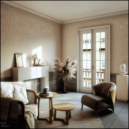 现代客厅场景素材之家精选3D模型By NicNguyen