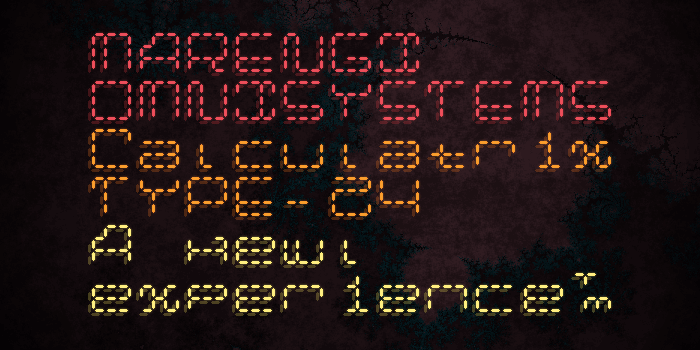 Calculatrix 24 font插图