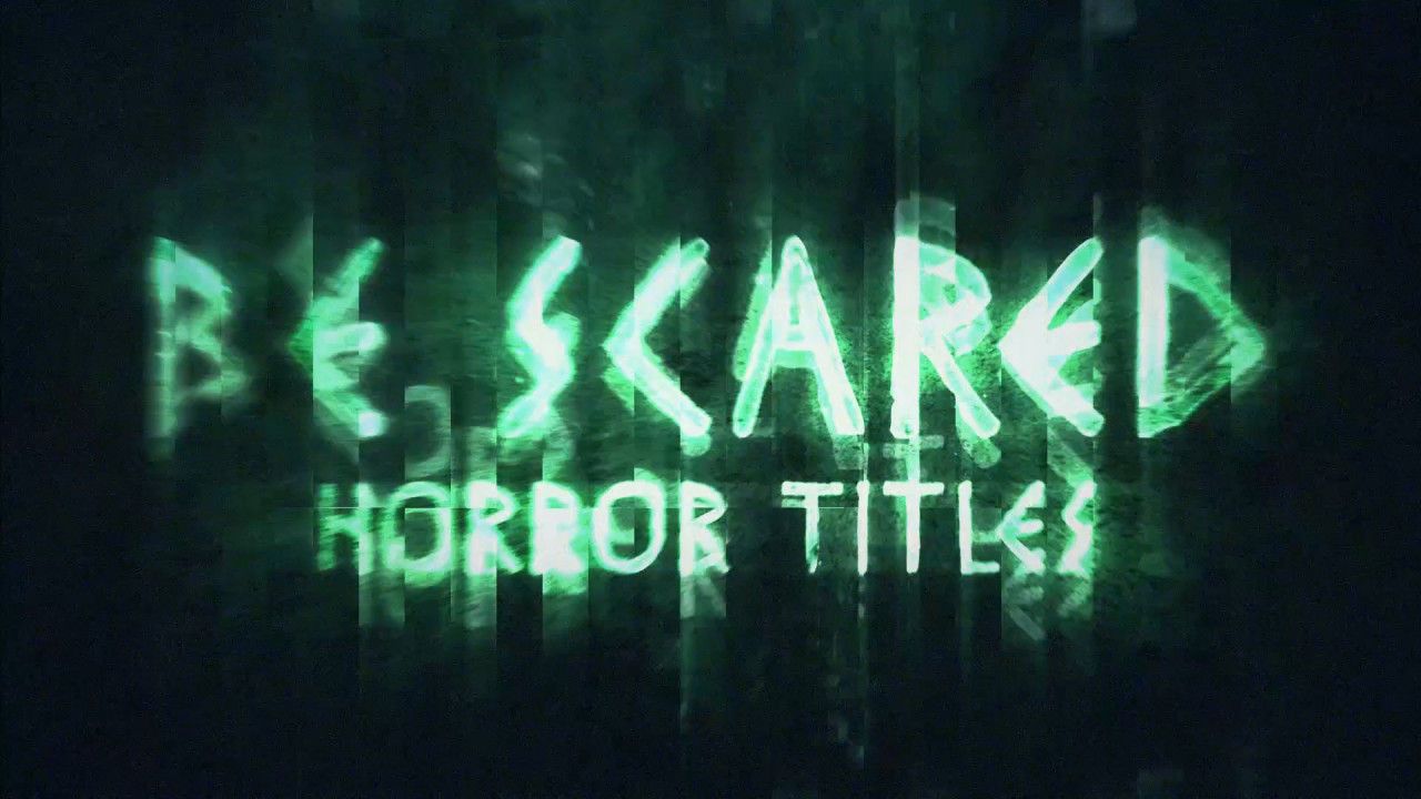 惊悚炫酷动态小故障标题文字特效素材库精选AE模板