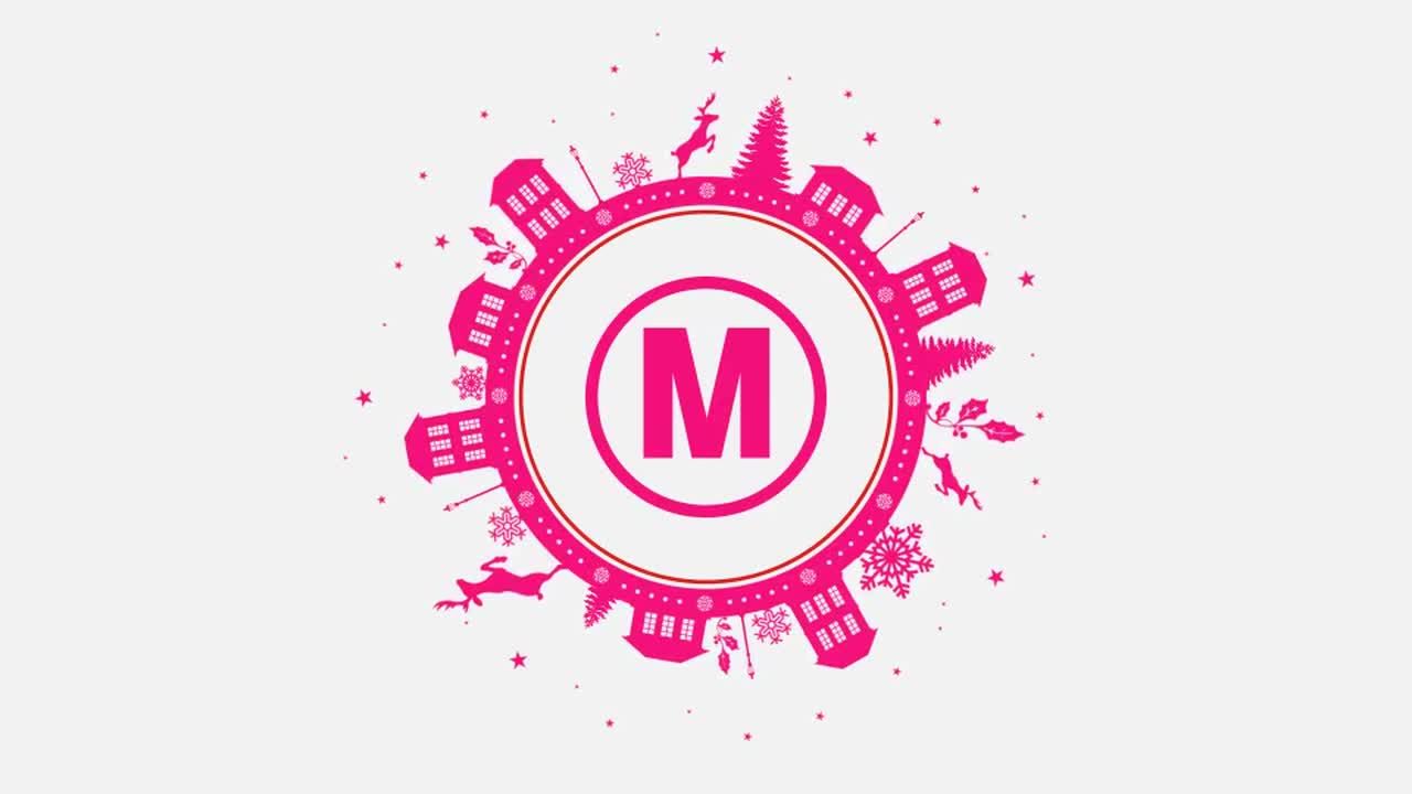 冬季节日标志素材库精选AE模板