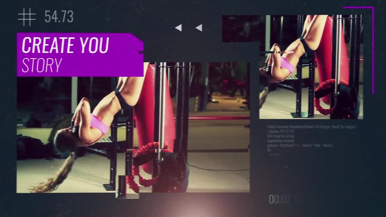 现代毛刺效果动画开场白素材库精选AE模板