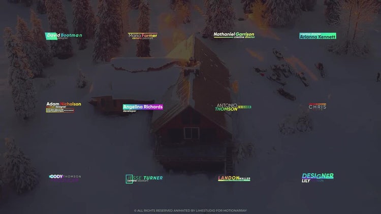 12个渐变下三分之一标题ae模板