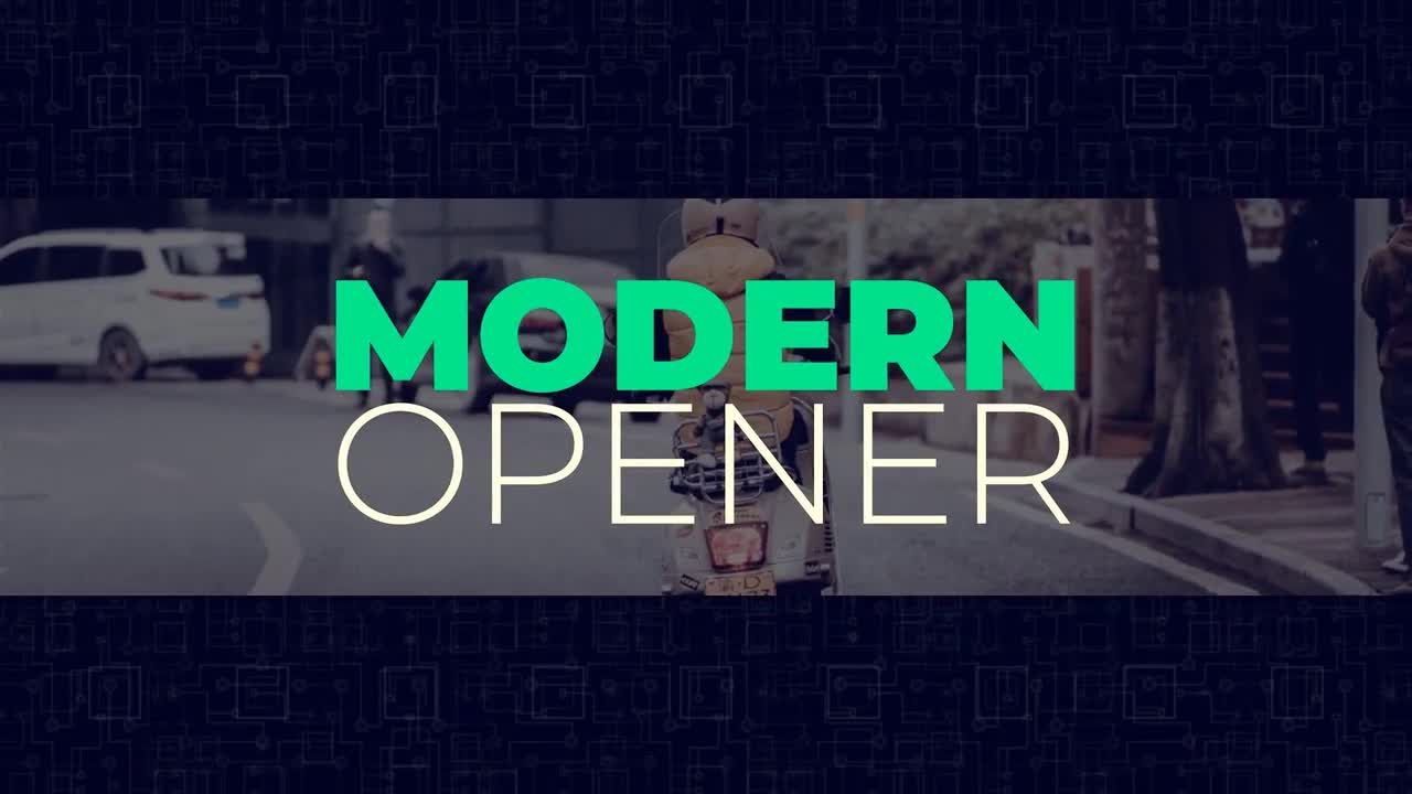 现代开启者介绍幻灯片素材库精选AE模板