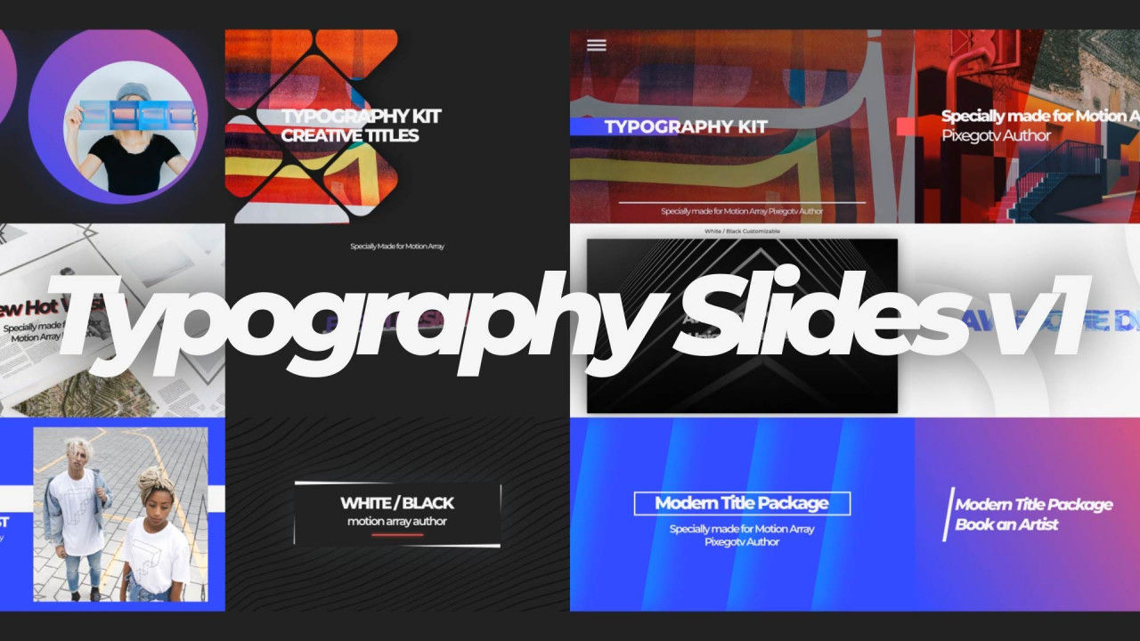 12个用于多个场景制作全屏排版标题动画素材库推荐Pr模板