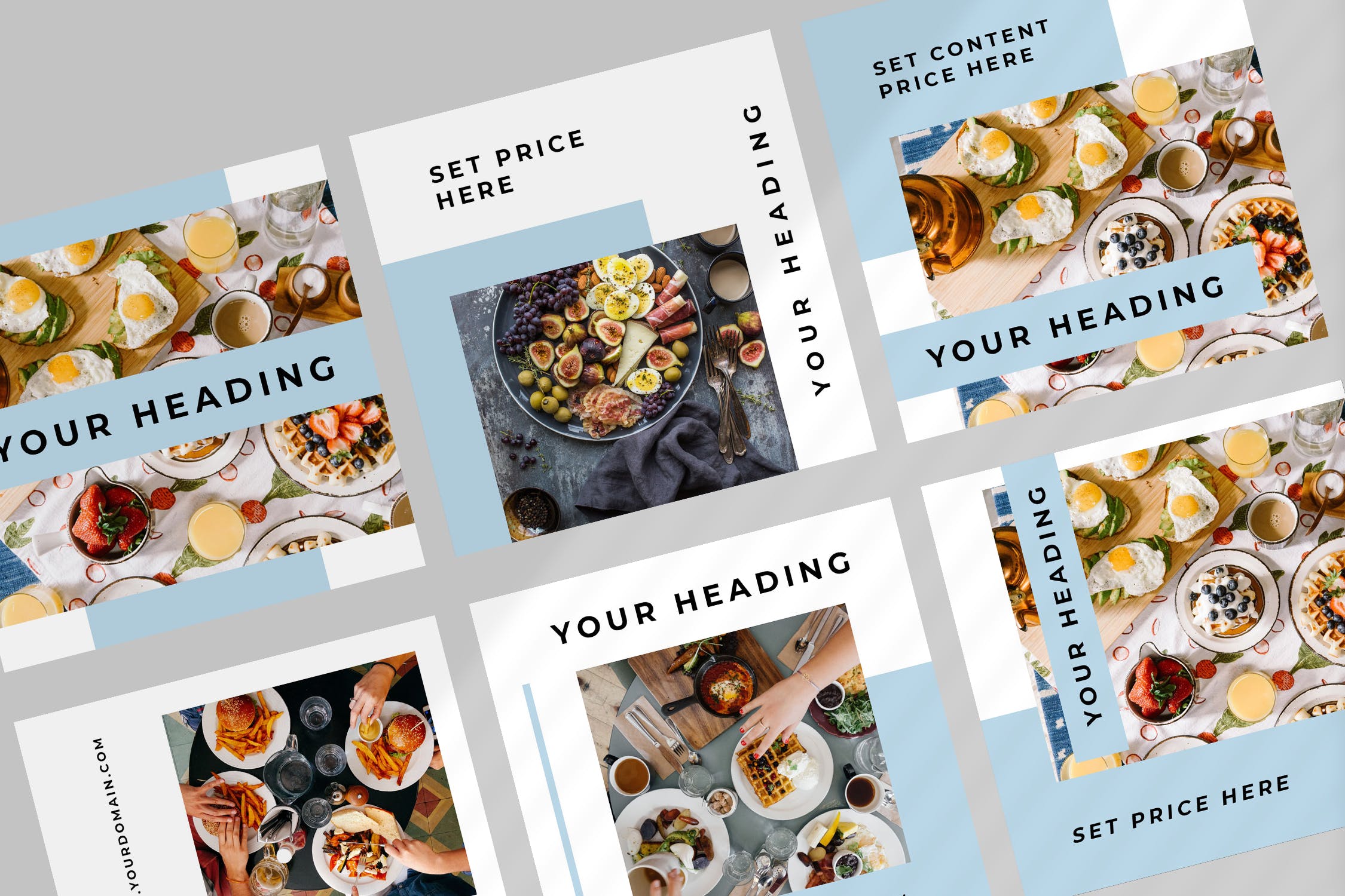 美食/餐饮品牌社交推广设计素材包 One – Food Social Media Kit插图(1)