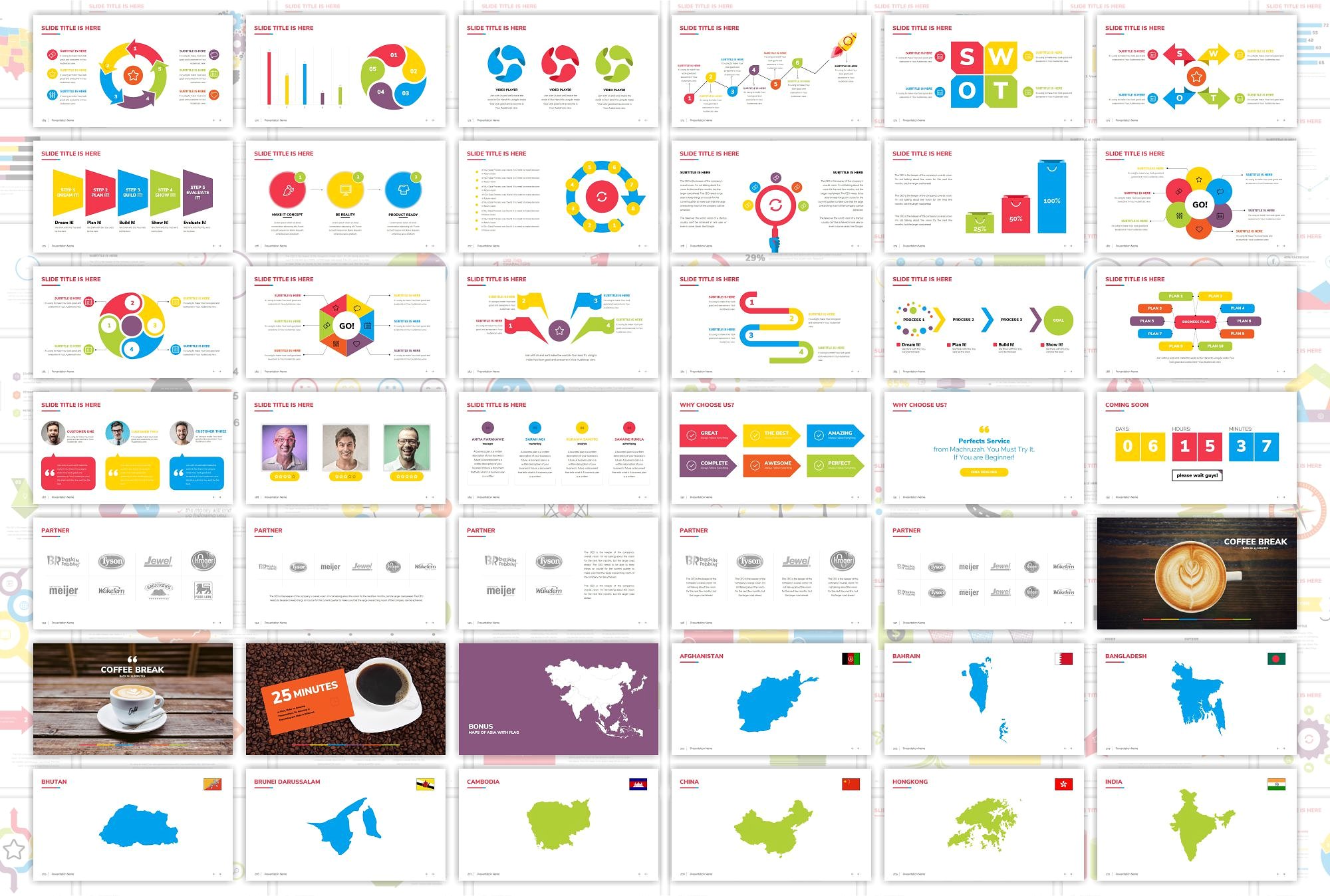 商业化多用途的幻灯片模板下载 SIRING Multipurpose Powerpoint [pptx]插图(5)