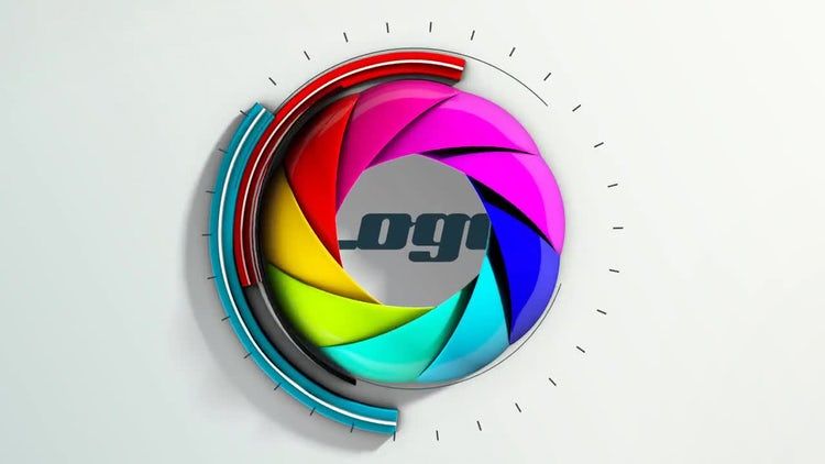 虹膜标志素材库精选AE模板