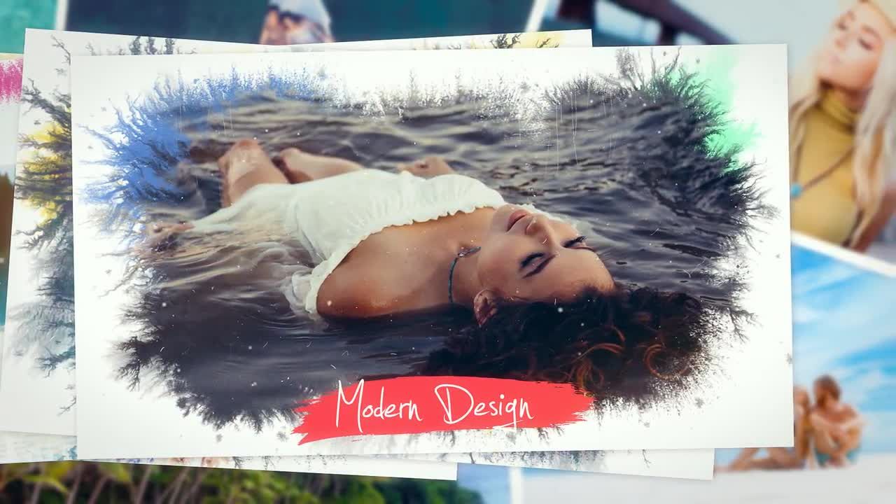 水墨散开遮罩幻灯片开场素材库精选AE模板