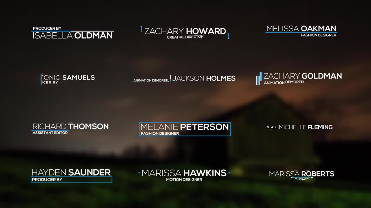 13个下三分之一电视节目全屏标题素材库精选AE模板