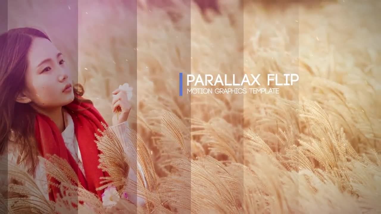 视差翻转素材库精选AE模板