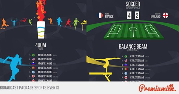 体育运动比赛直播节目视频素材素材库精选AE模板 Broadcast Sports Events