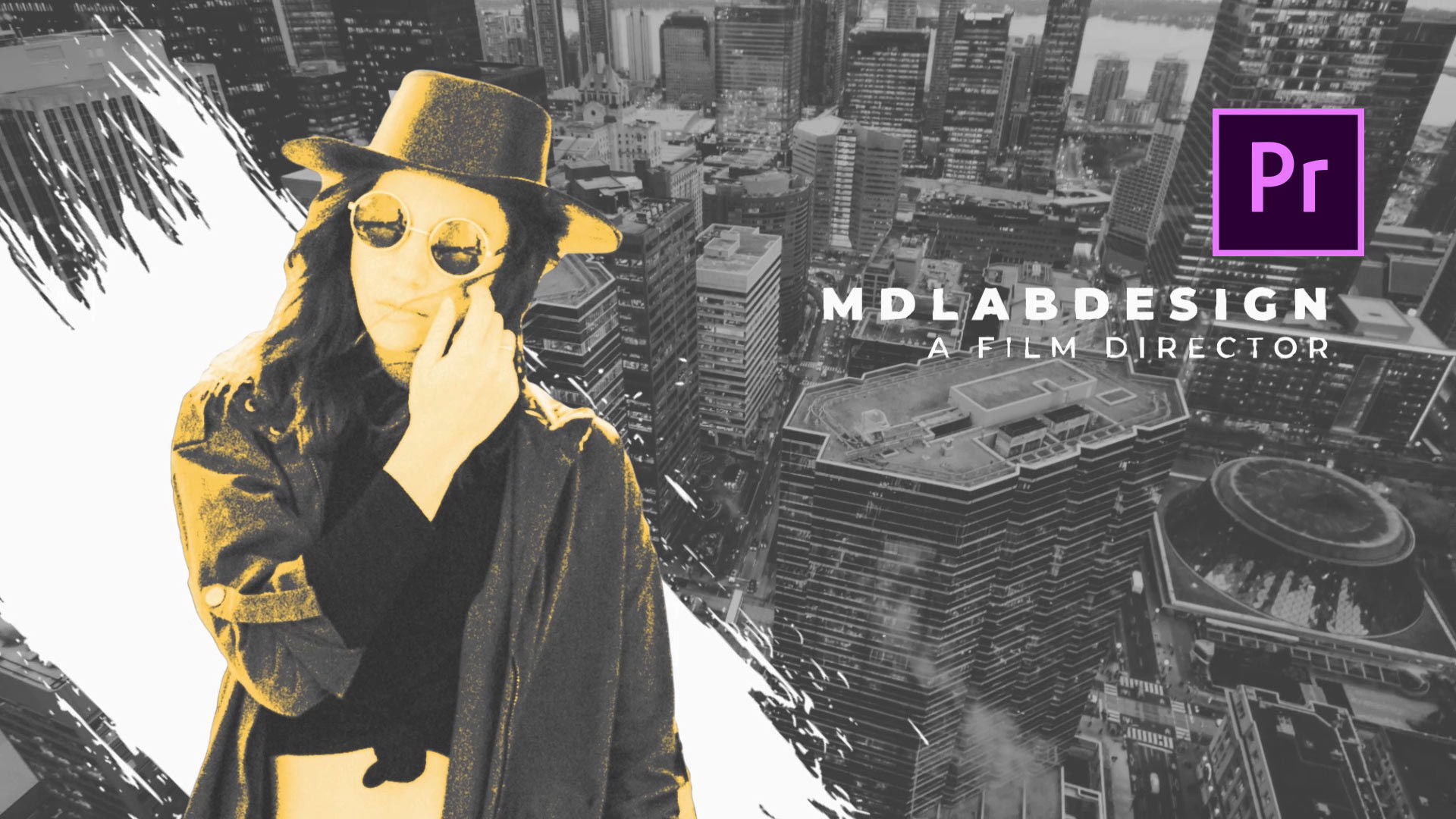 电影笔刷效果开场动画素材库推荐PR模板