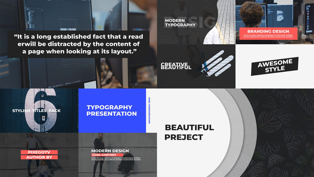 独特的广告产品排版动画场景素材库精选pr模板