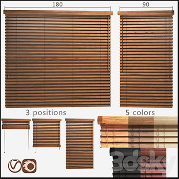 木制百叶窗素材之家精选3D模型