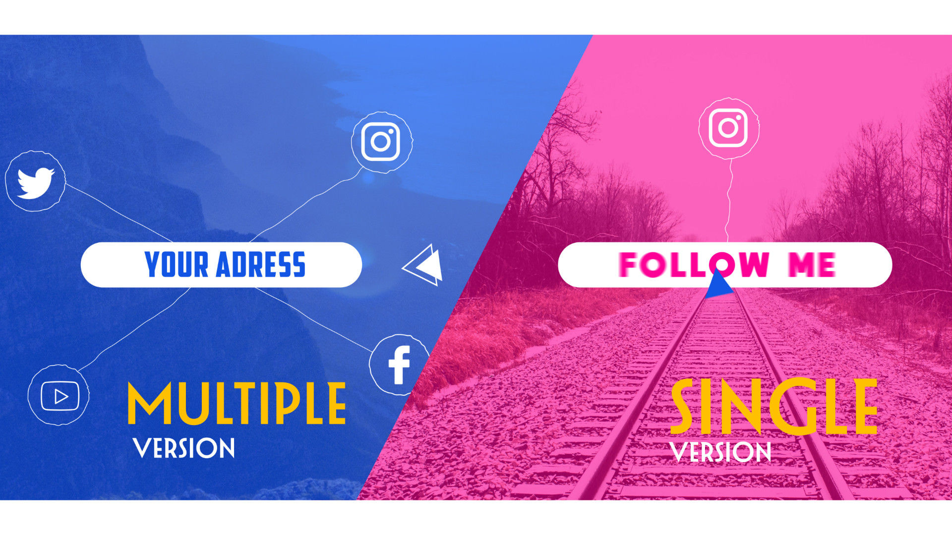 5个设计独特的彩色广告促销ae模板