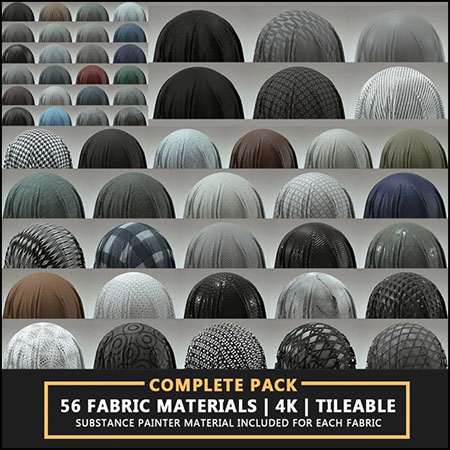 52款4K织物面料布料JPG/sbsar材质预设