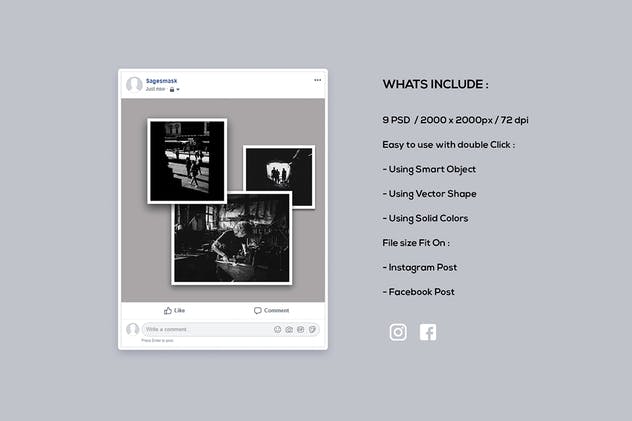 社交媒体新媒体文章编辑创意贴图素材PSD模板素材库精选 Social Media Post Vol. 15插图(4)