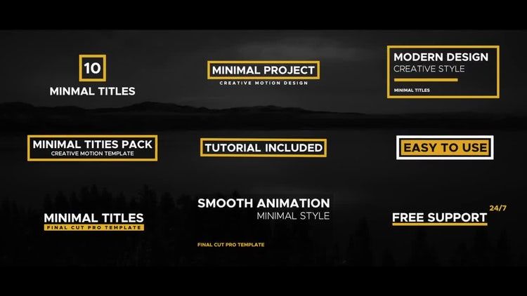 9个简约优雅的动画标题素材库网精选fcpx模板
