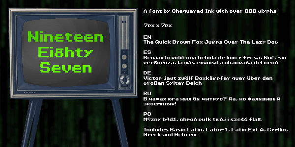 Nineteen Eighty Seven font插图