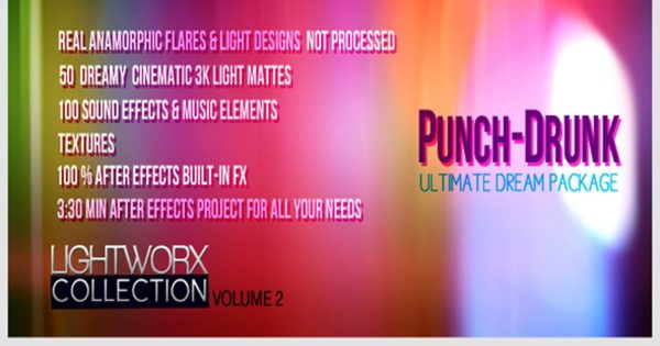 梦幻色彩朦胧效果素材库精选AE模板 PUNCH DRUNK