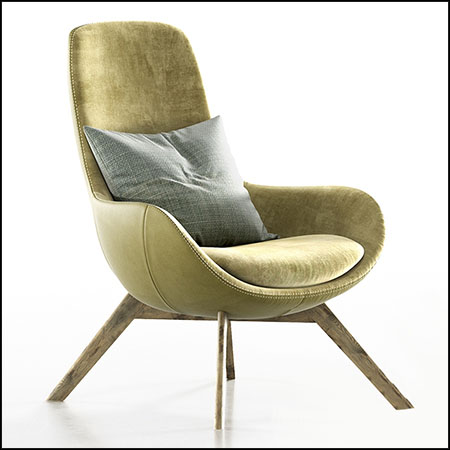 Ditre Italia线性扶手椅素材之家精选3D模型