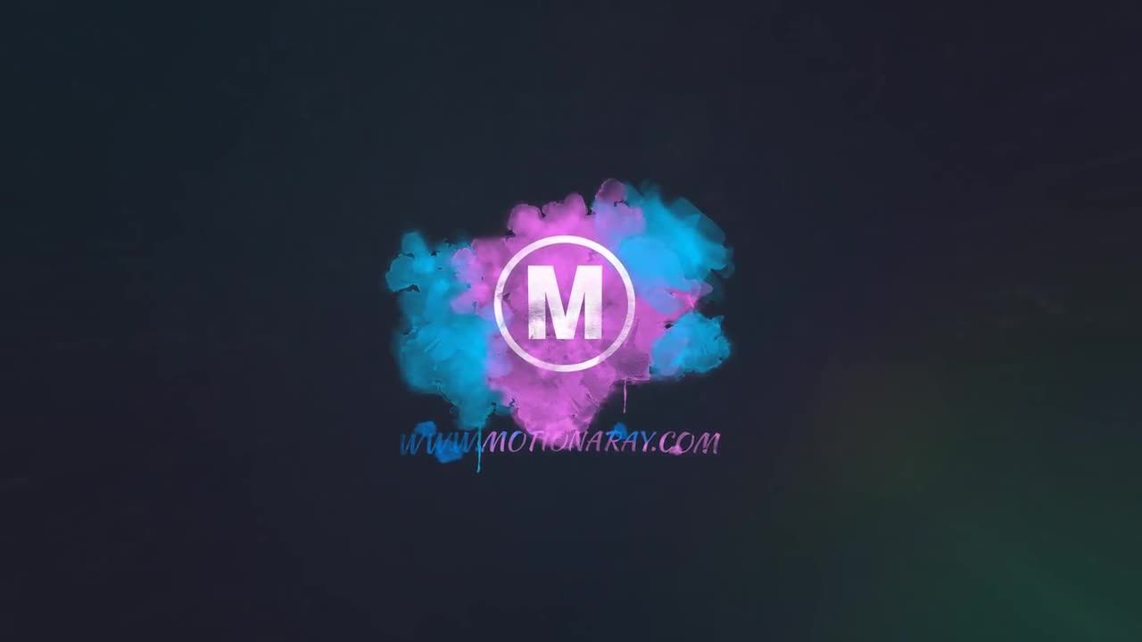 新水彩美丽的徽标显示素材库精选AE模板