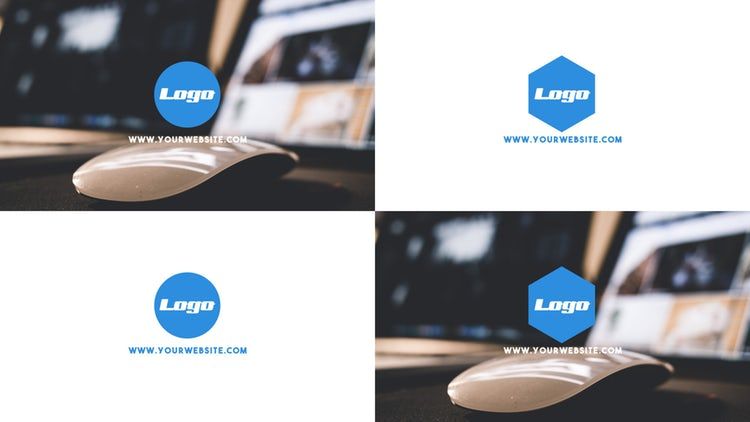 优雅的简易动画logo展示效果素材库精选AE模板