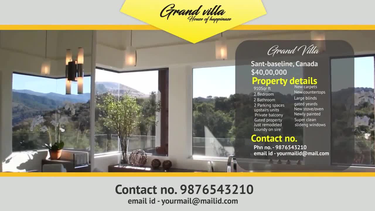 优雅的房地产促销活动片头素材库推荐PR模板