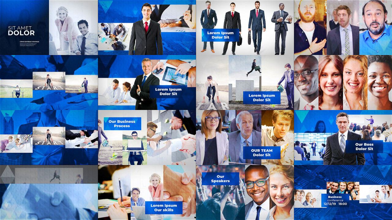 现代时尚干净的企业展示素材库精选AE模板