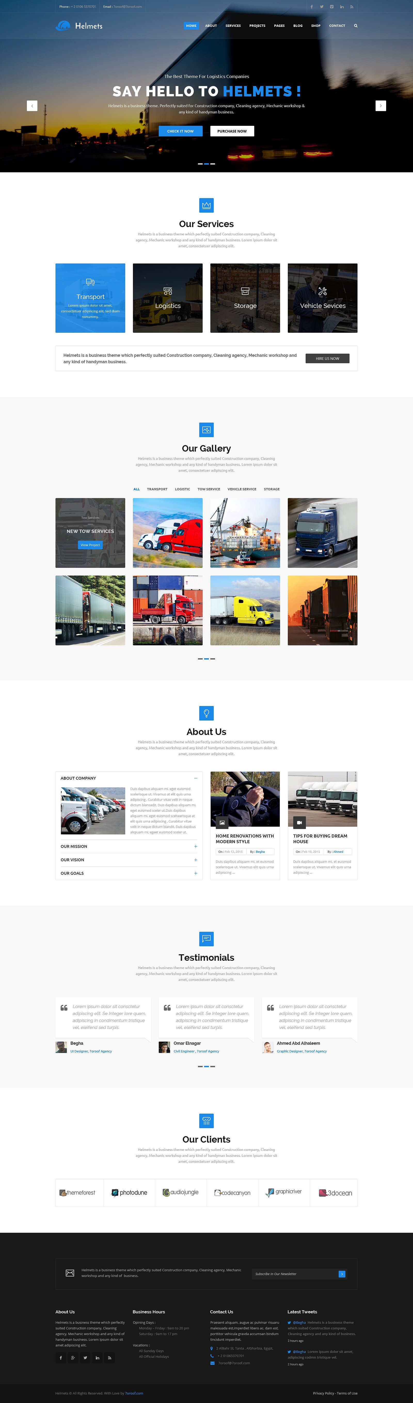 工业企业网站模板素材库精选 Helmets – PSD Template for Handyman插图(16)