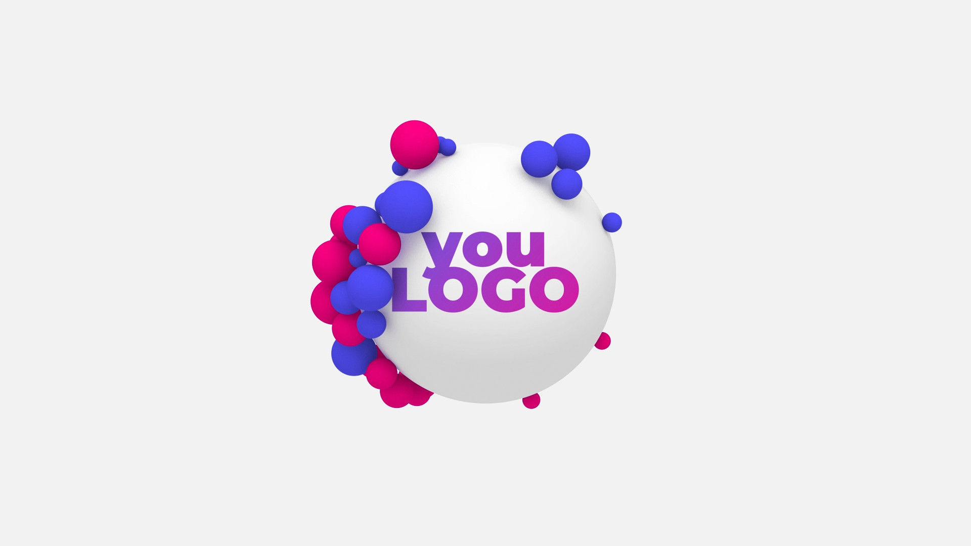 超现代风格时尚球状logo展示素材库精选AE模板