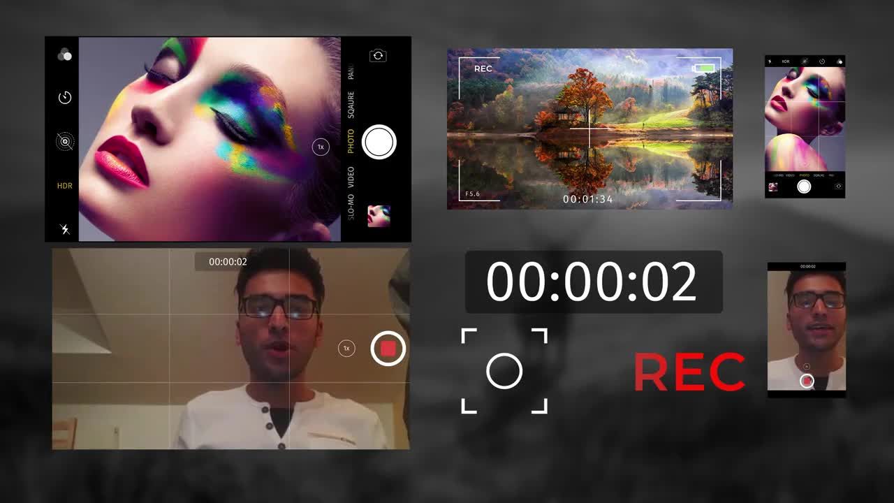 智能摄像机记录帧工具包素材库精选AE模板Smart Camera Frames Toolkit
