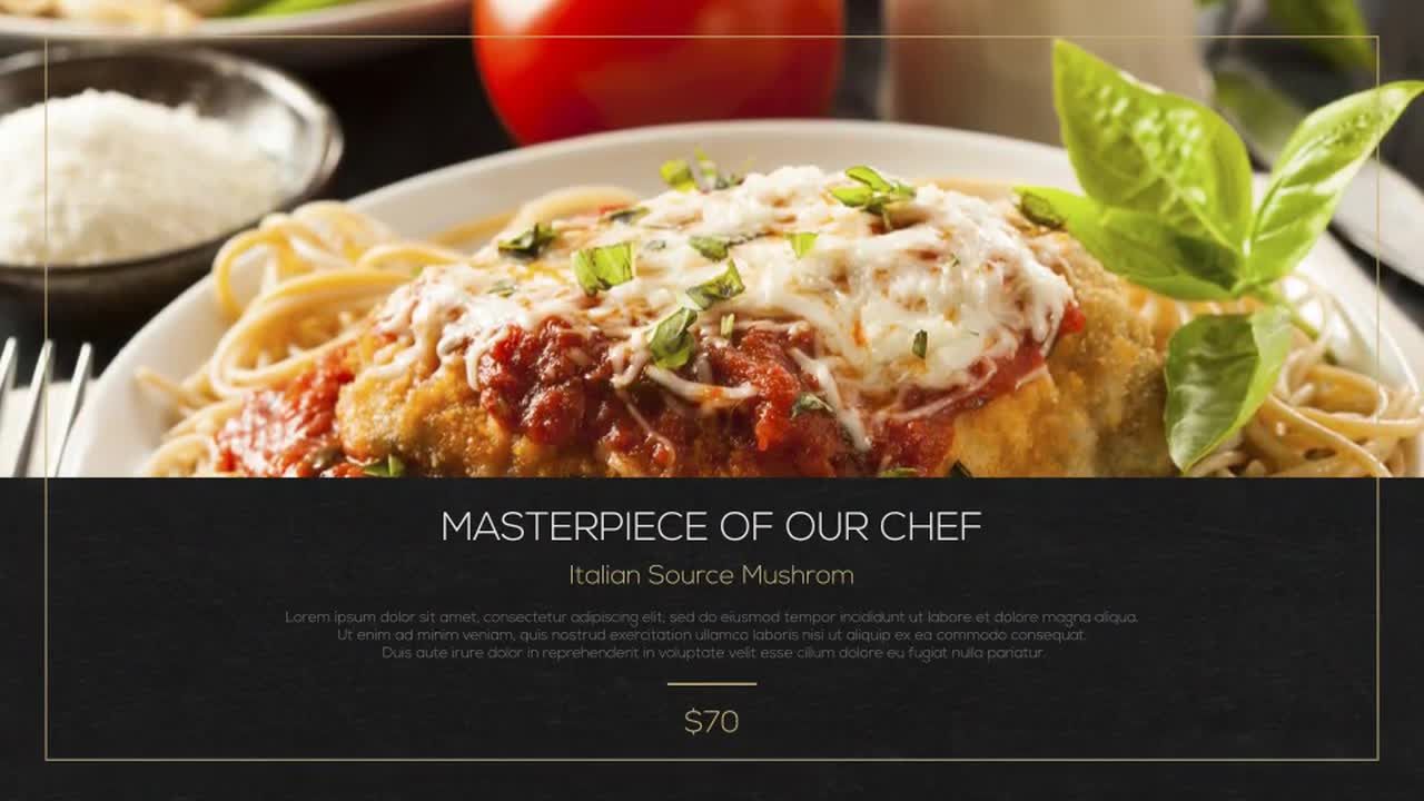 时尚的过渡效果文本动画餐厅促销素材库精选AE模板