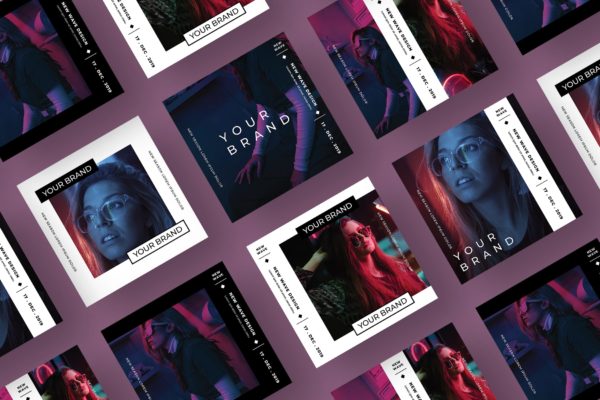 潮牌社交网站营销广告设计模板素材库精选v109 SRTP – Social Media Kit.109