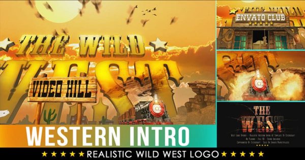 美国西部牛仔文化Logo演示素材库精选AE模板 Western Logo – West Cowboy Intro