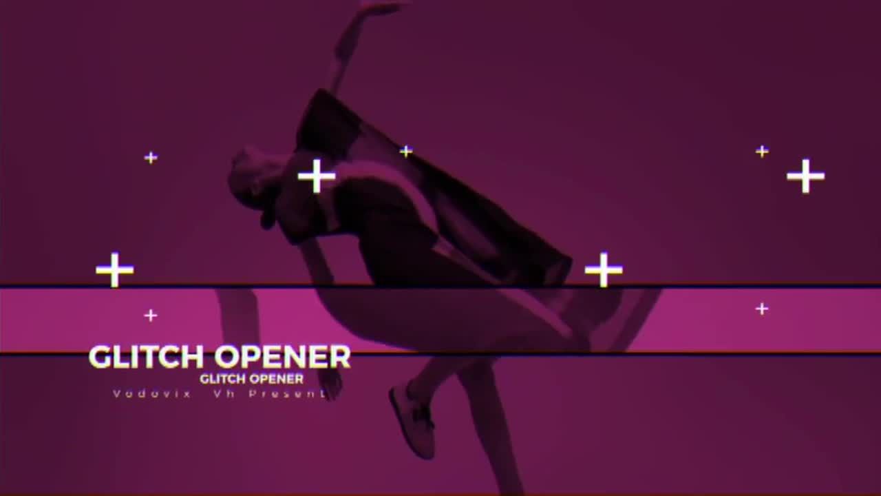 现代快速时尚的毛刺开场白素材库精选AE模板