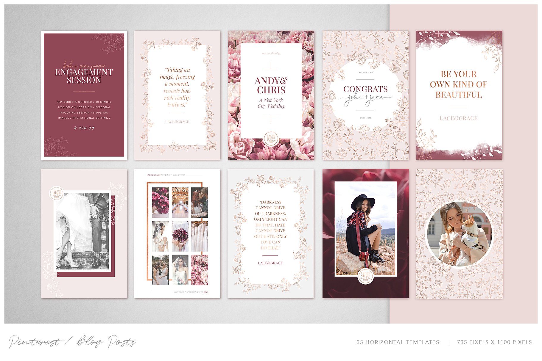 高质素社交媒体设计配图素材包 COPPERING | Social Media Kit插图(3)