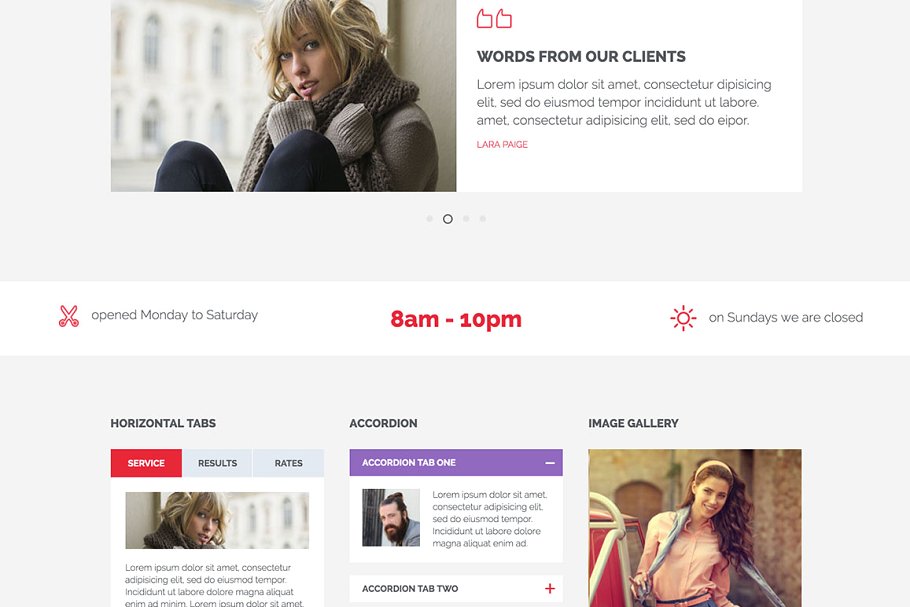 美发沙龙主题网站Joomla模板素材库精选 Hot Hair插图(3)