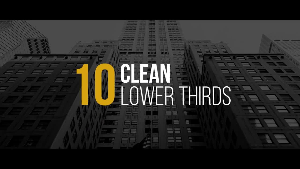 10个清洁标题下三分之一动画素材库推荐PR模板