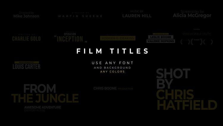 电影标题功能强大的素材库精选AE模板