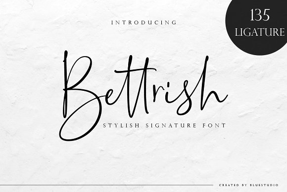 Bettrish // Stylish Signature Font素材之家精选英文字体