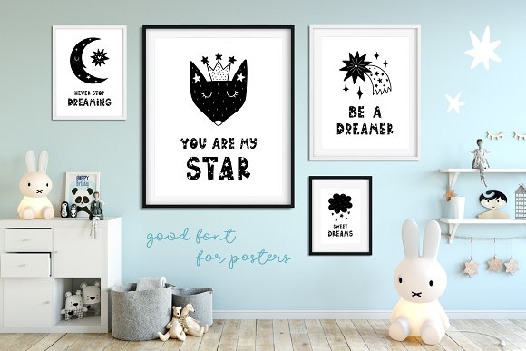 Starry Typeface – Font with Clipart!插图2