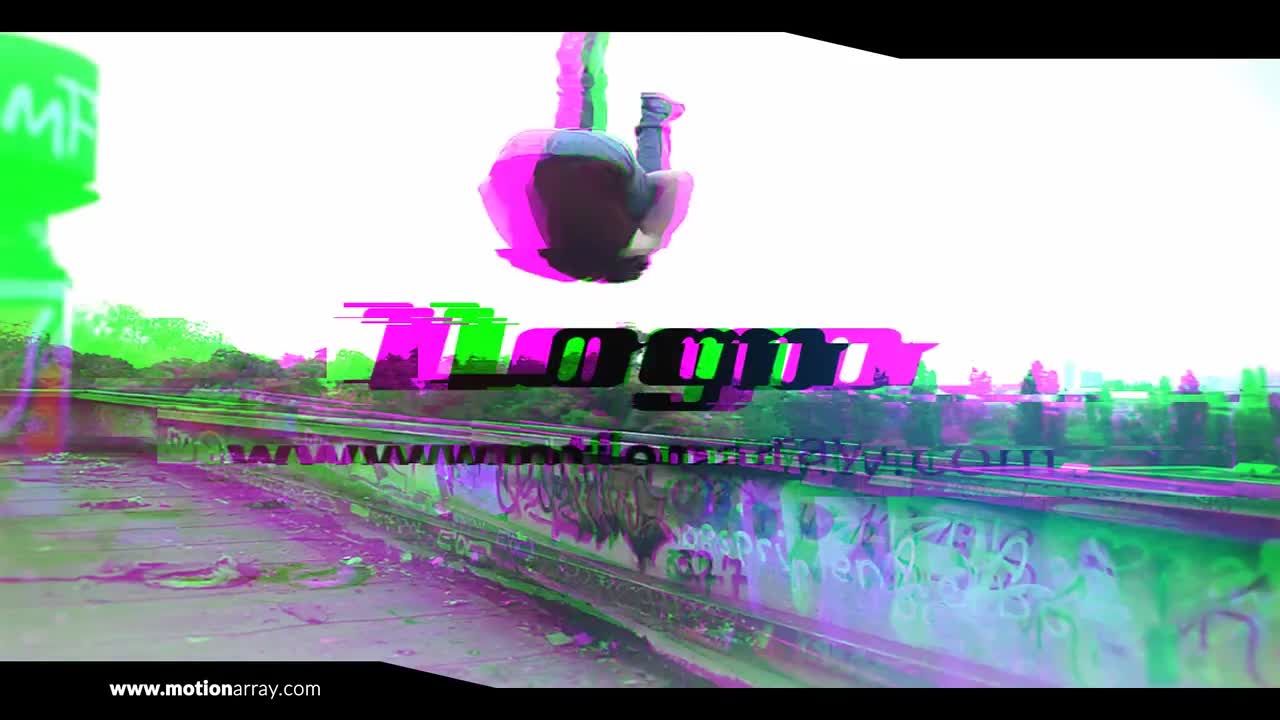 炫酷充满活力的激进徽标显示素材库精选AE模板